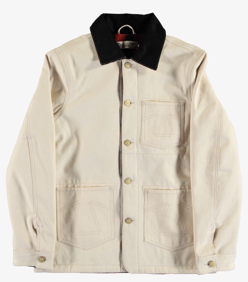 Snow 673-b Bull Denim Jacket, Lined, Off White - Pocket, transparent png download