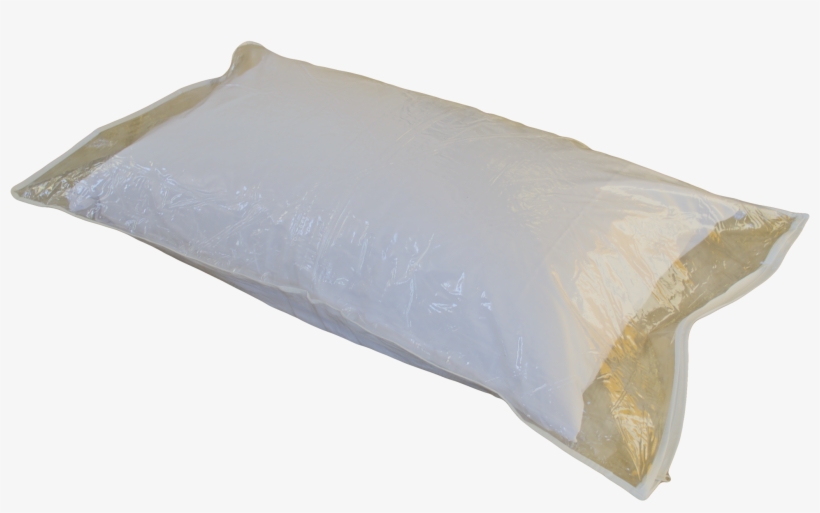 Storage Bags Pillow Bags In Clear Vinyl With White - Throw Pillow, transparent png download