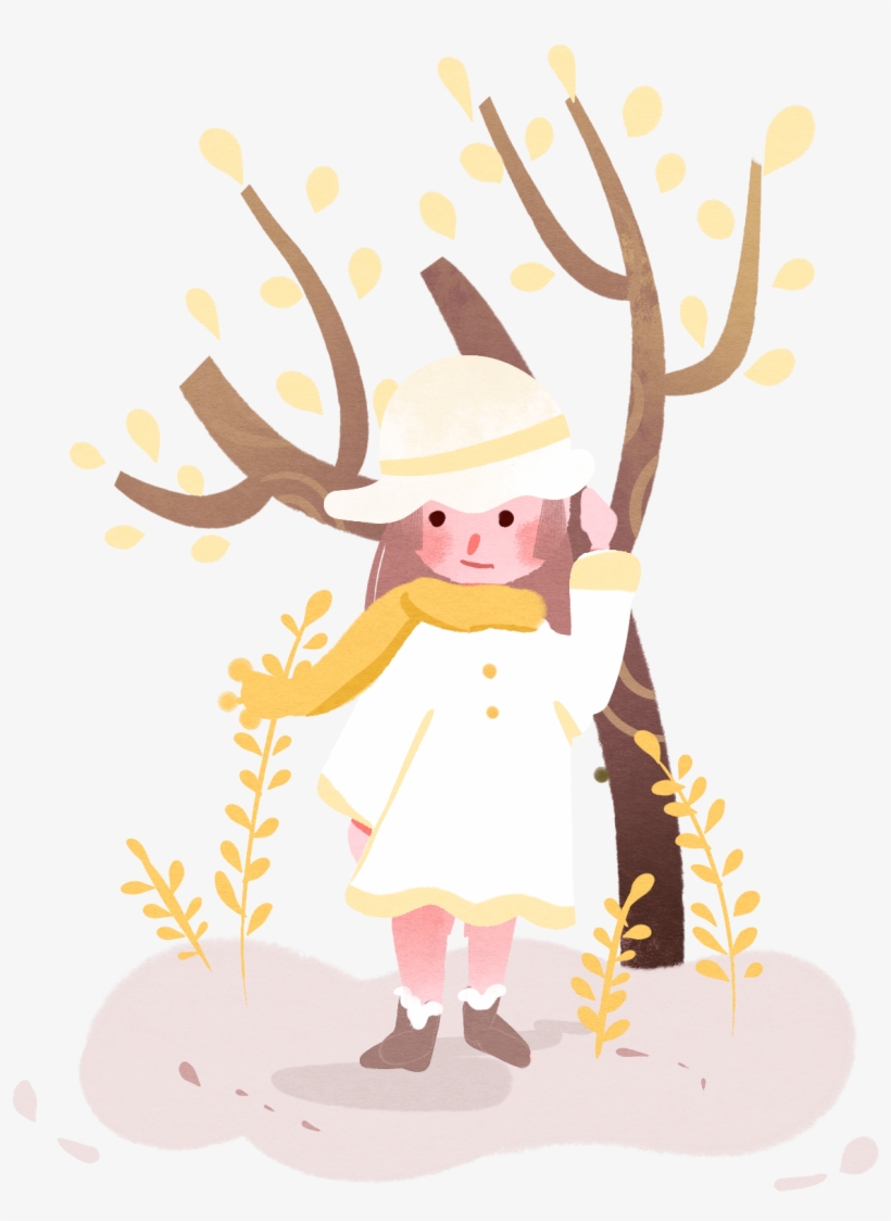 Healing System Picture Book Hand Painted Girl Png And - Illustration, transparent png download