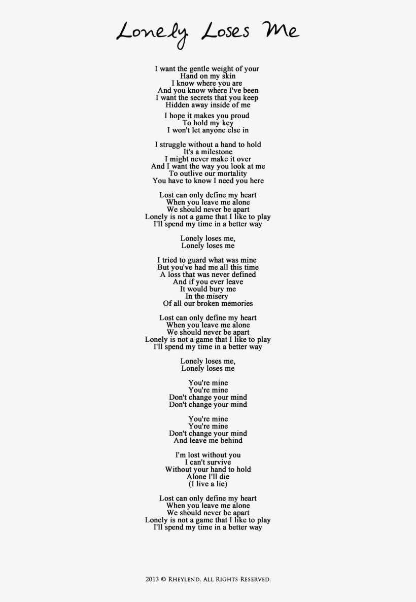Lyrics-lonelylosesme - Document, transparent png download
