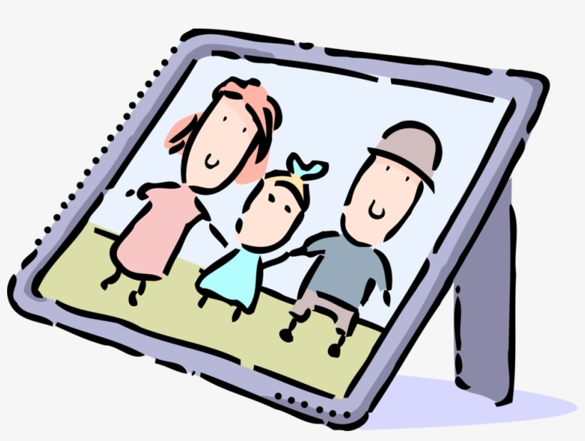 Vector Illustration Of Family Photograph Portrait In, transparent png download