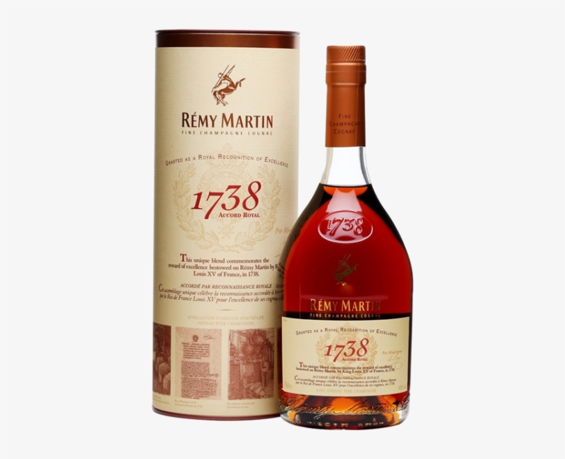 Cognac Remy Martin 1738 70cl 40° - Rémy Martin 1738 Accord Royal, transparent png download