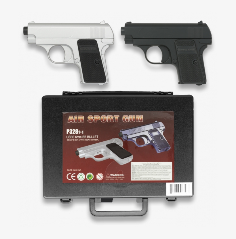Set De 2 Pistolas Airsoft Con Maletín Double Eagle, - Pistol, transparent png download