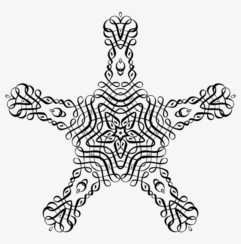 Mandala Coloring Book Shape Star - Star Shaped Mandalas, transparent png download