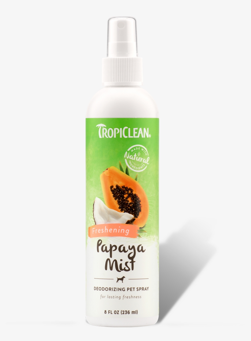 Papaya Mist Deodorizing Pet Spray - Tropiclean Papaya Mist Deodorizing Pet Spray, transparent png download