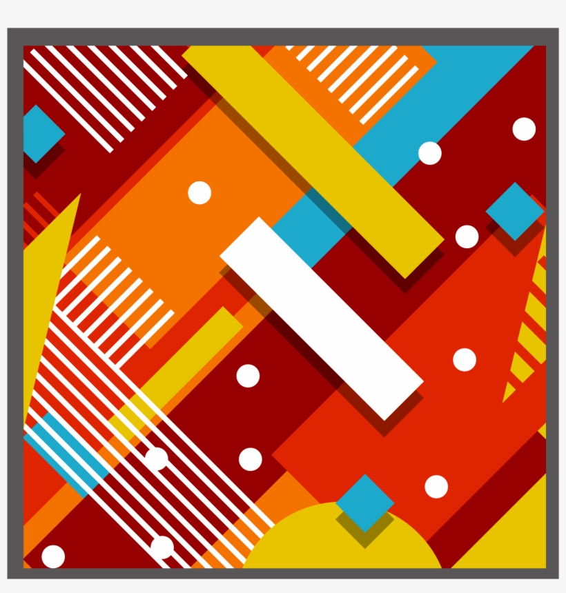 Memphis Vector Geometric Style Minimal Png And Image - Graphic Design, transparent png download