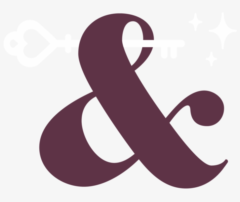 Hitchedxo Iconampersand Plumwhite-01 - Illustration, transparent png download