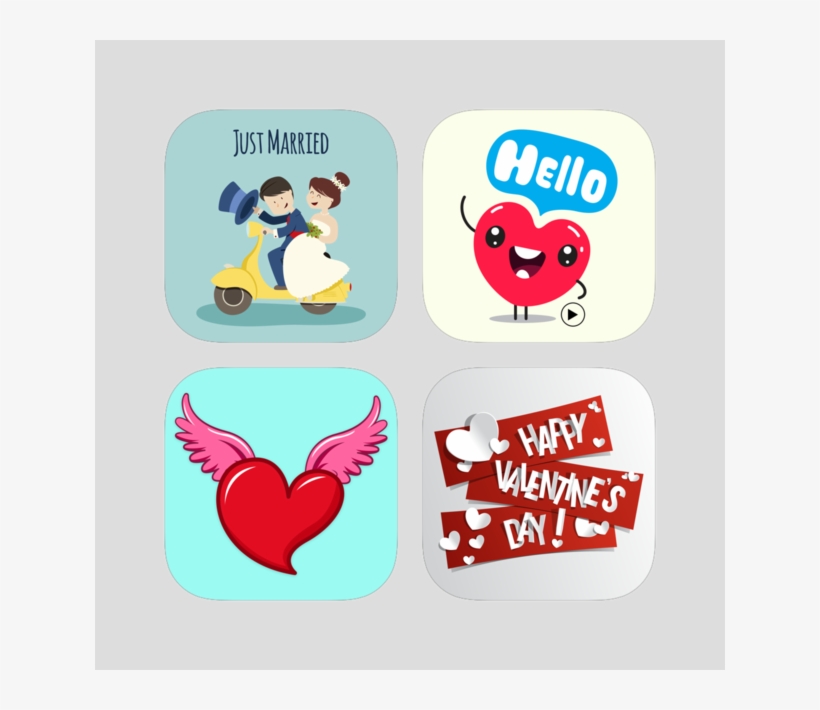 Stunning Couple With Love Emoji's On The App Store - Happy Valentines Day To My Clients, transparent png download