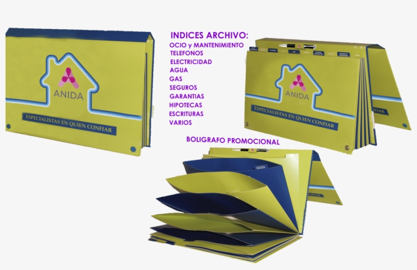 Carpeta Archivadora Inmobiliaria Anida - Document, transparent png download