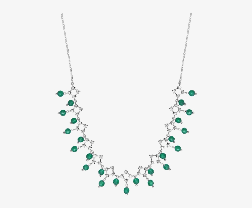 Gold And Diamonds Emerald Lace Choker - Necklace, transparent png download