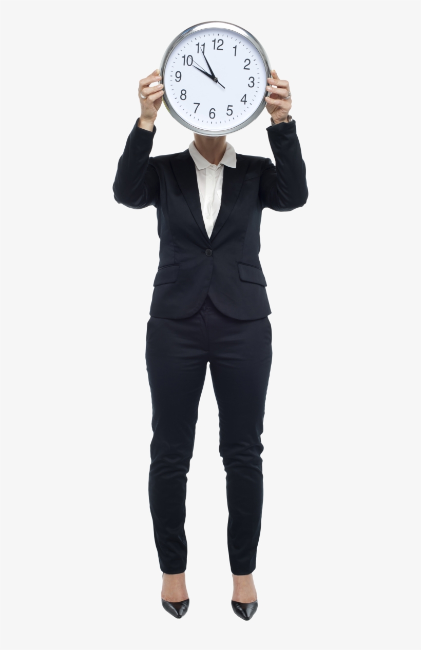 Standing Women Download Free Png Image - Wall Clock, transparent png download