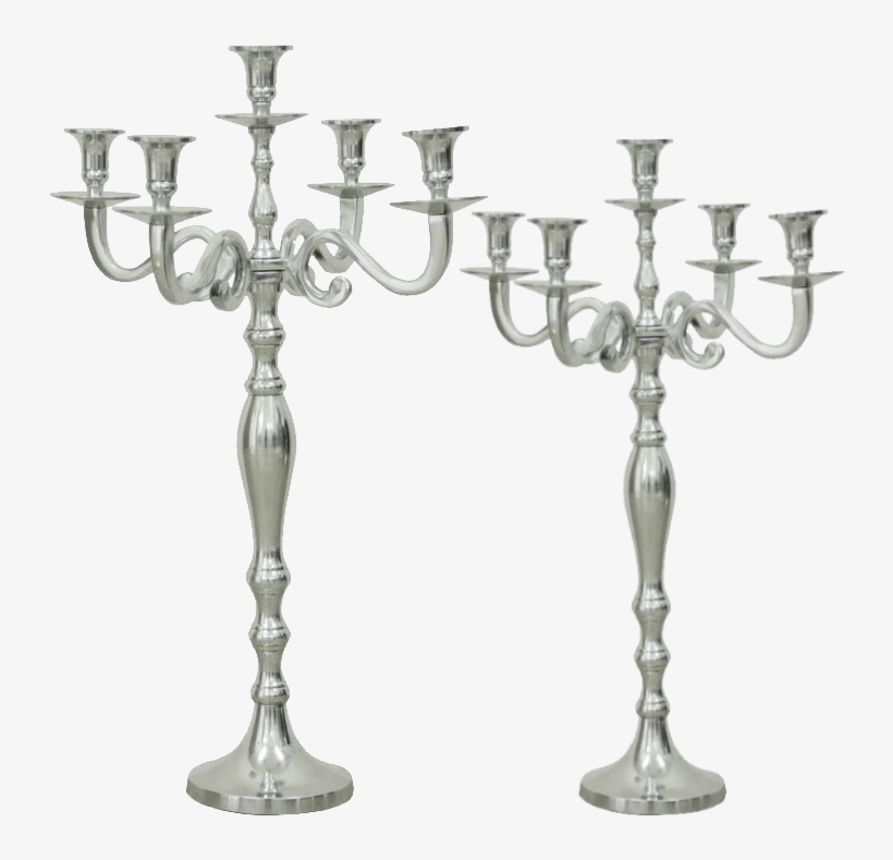 75cm & 95cm Silver Candelabra Png - Silver Candelabras, transparent png download