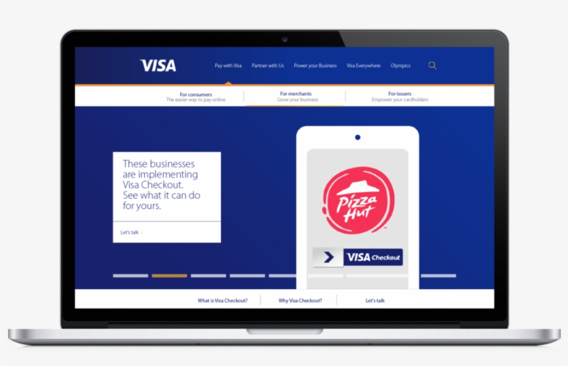 Visacheckout Landingpage Macbook - Web Design, transparent png download
