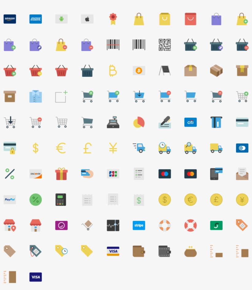 Shopping Icons - Photoshop Shapes Finance, transparent png download
