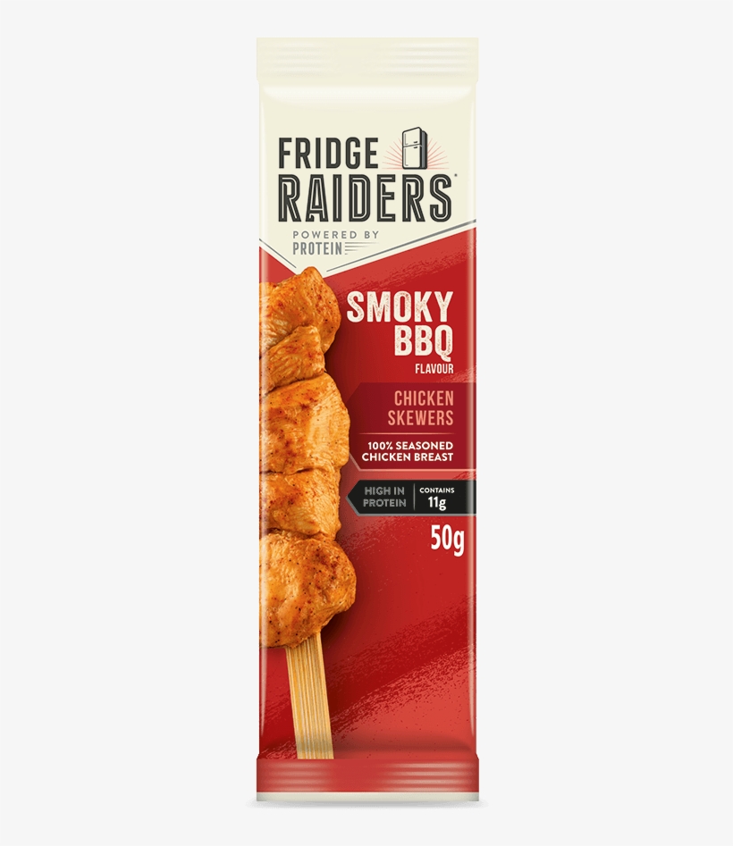 Single Pack Of Smoky Bbq Chicken Skewers - Fridge Raiders Chicken Skewers, transparent png download