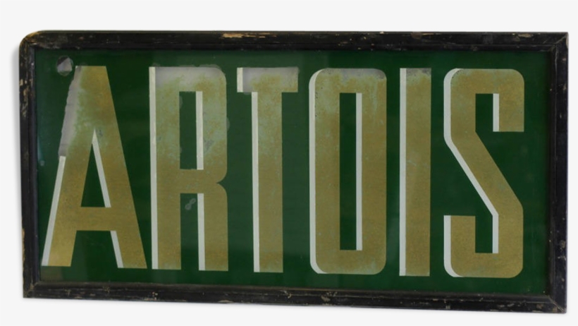 Glass Plate Reversed Stella Artois Signed Circa 1920 - Label, transparent png download