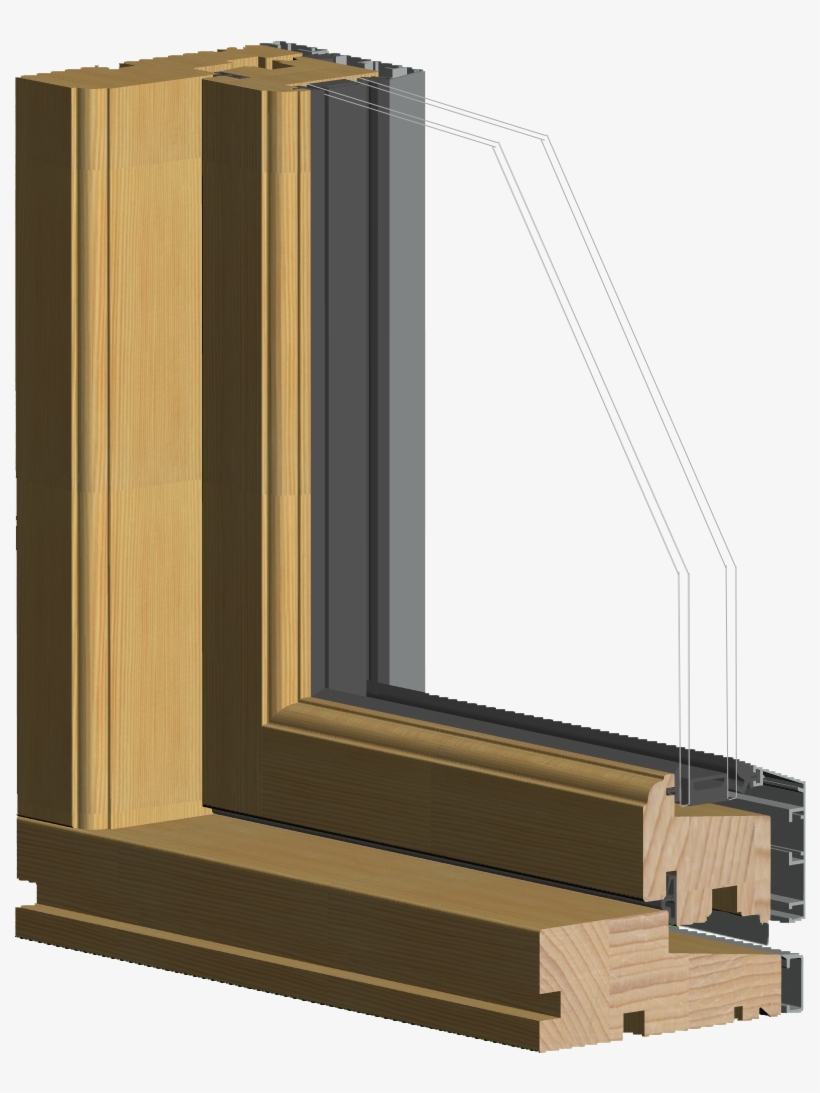 Combi Timber Alu Clad Timber Window - Plywood, transparent png download
