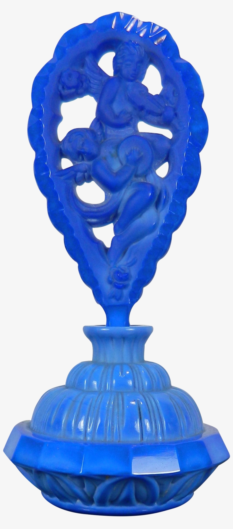 Vintage Blue Lapis Lazuli Pesnicak Glass Perfume Bottle - Balloon, transparent png download