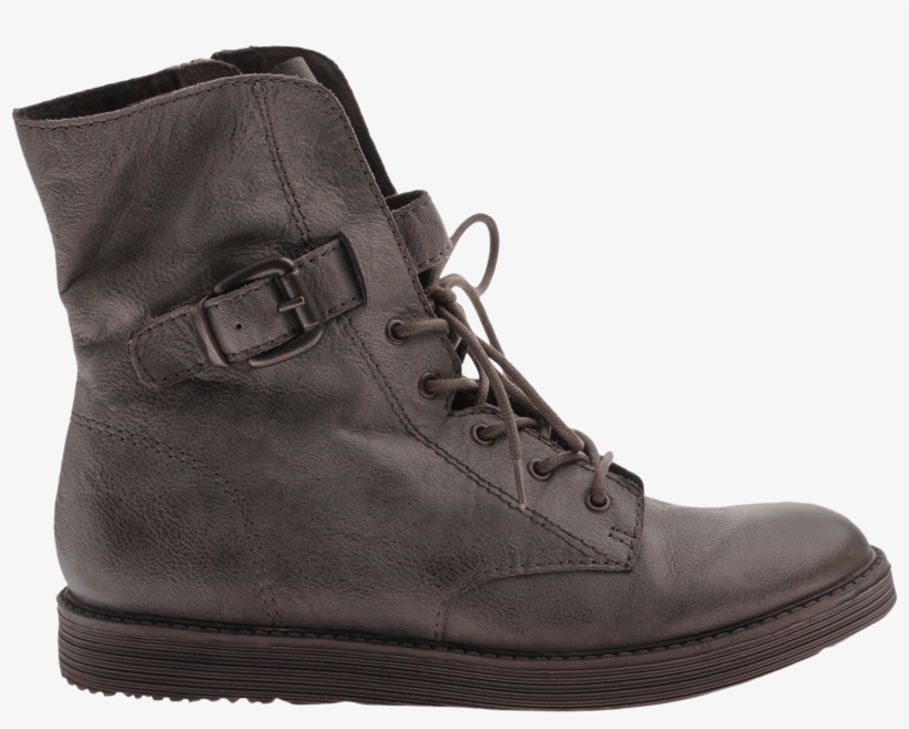 Women's Leather Combat Boot Brentsville In Cement Side - Work Boots, transparent png download