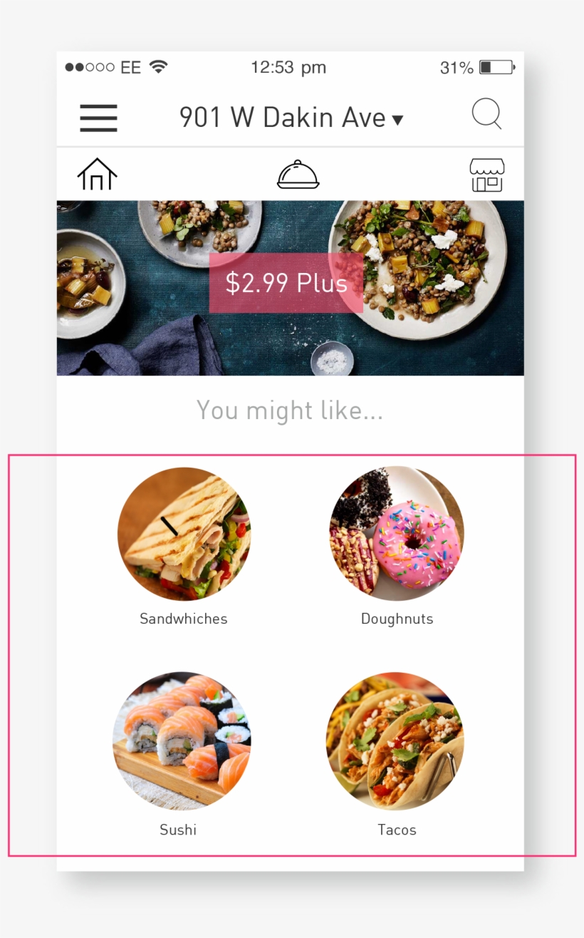 The Original Postmates Interface Consisted Of Multiple - Side Dish, transparent png download