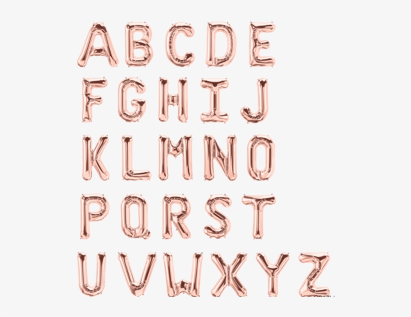 Picture Of Foil Balloons Letters Rose Gold - Tan, transparent png download