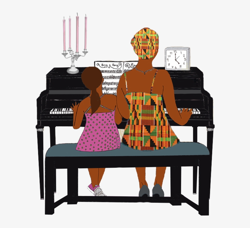 Clipart Piano Teaching Piano - Sitting, transparent png download