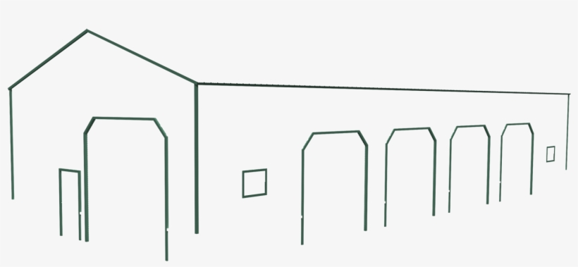 Garage Trim E Green - House, transparent png download