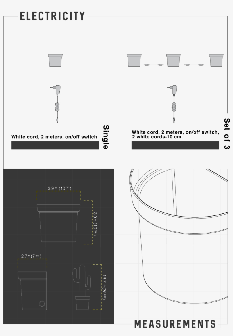 The Lamps Are Made Aluminum, In Three Different Shapes - Diagram, transparent png download