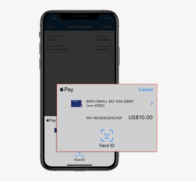 Apple Pay Face Id - Smartphone, transparent png download