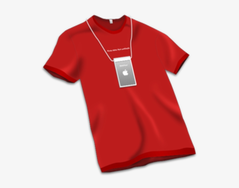 Apple Store Tshirt Red Icon Image - Tee Shirt Apple Pomme, transparent png download