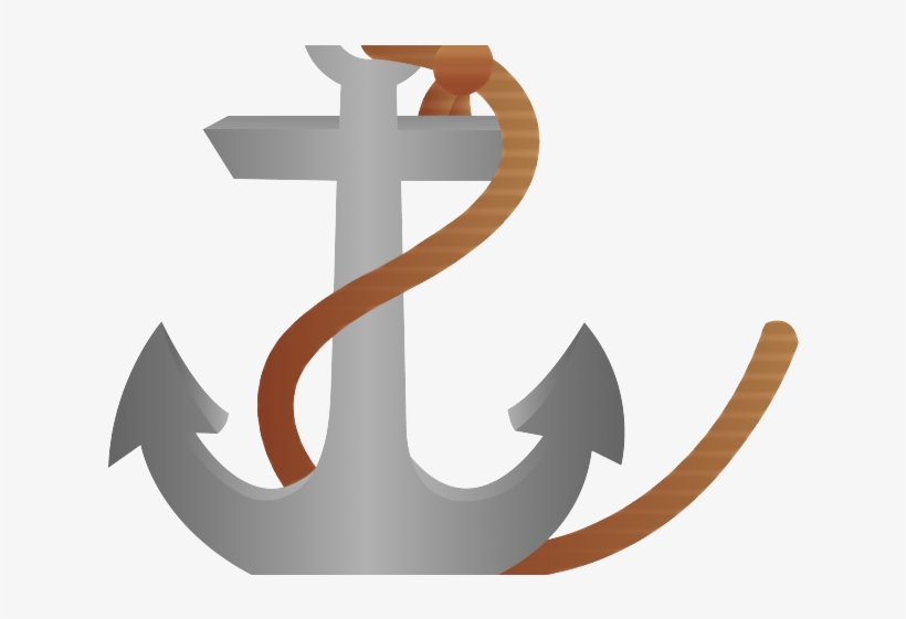 Dark Blue Clipart Navy Anchor - Pirate Ship Anchor Clipart, transparent png download