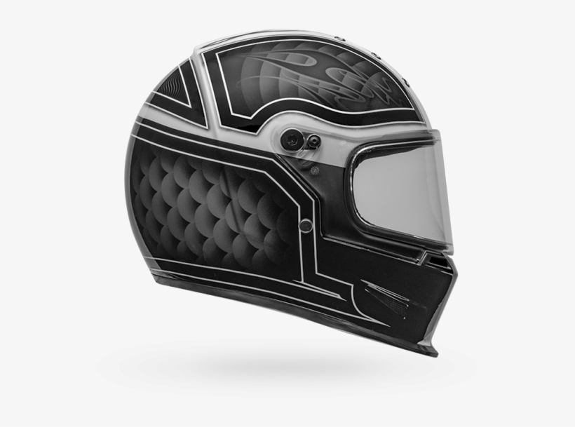 Bell Eliminator Helmet Outlaw Gloss Black / White - Bell Eliminator Helmet Outlaw, transparent png download