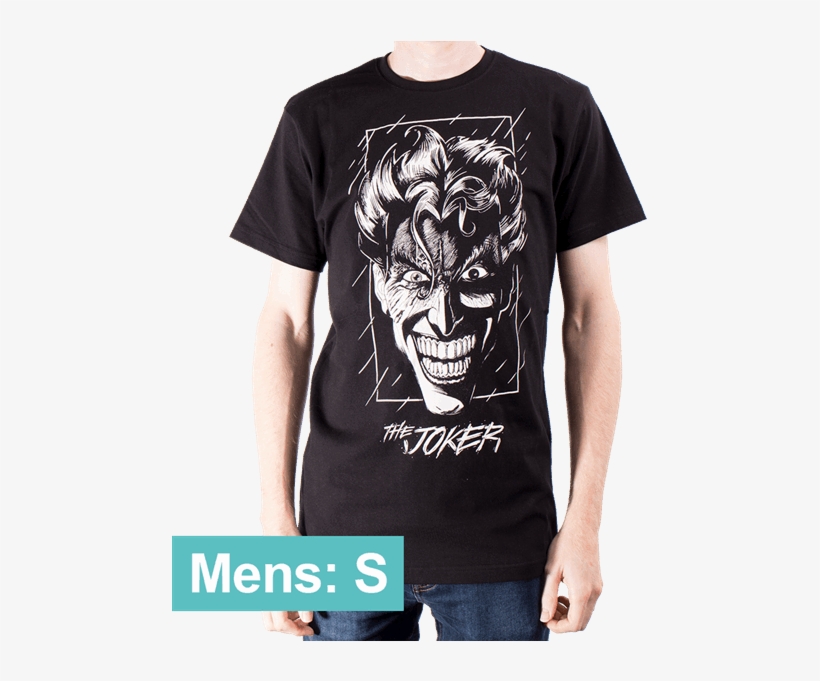 Dc Comics The Joker Head Black Men S T Shirt Size S - Tiger, transparent png download