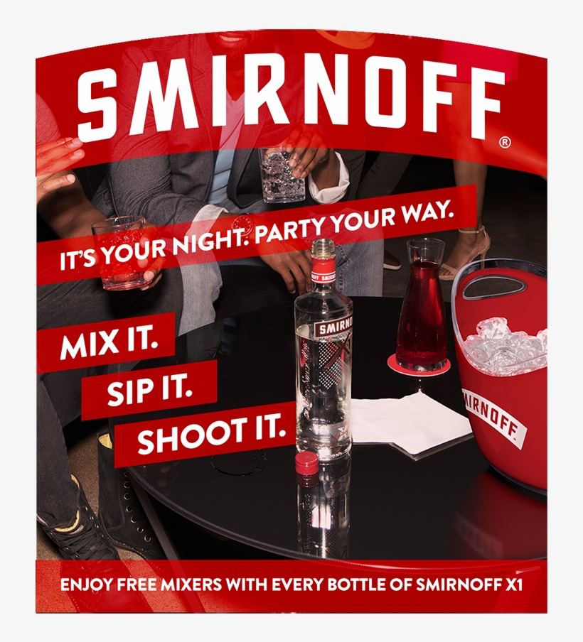 Smirnoff Table Tent, transparent png download