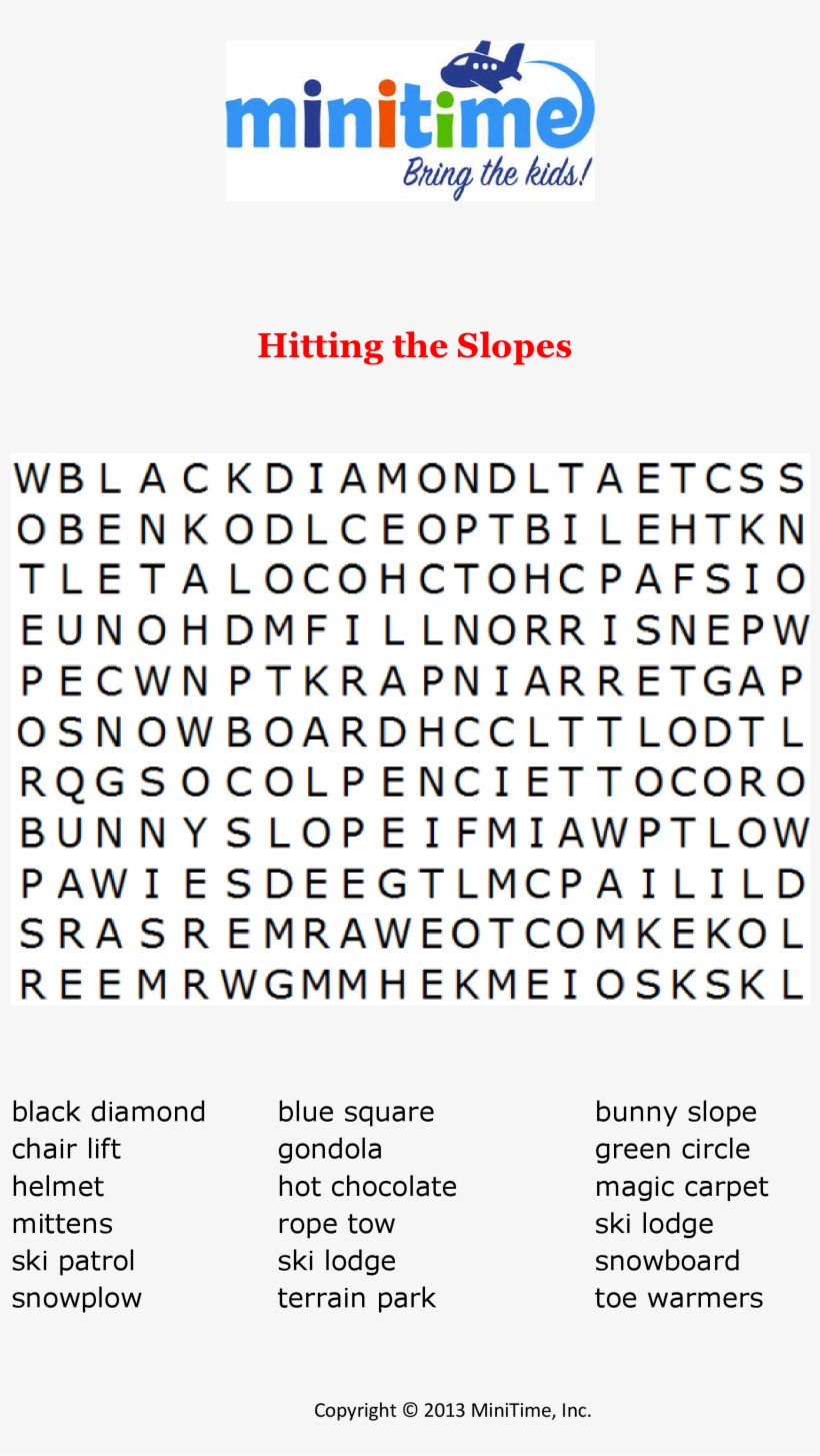 Family Ski Trip Word Searches - Aprilia, transparent png download