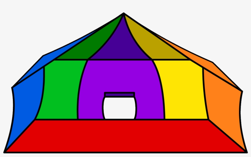 Circus Tent - Club Penguin Tent Igloo, transparent png download