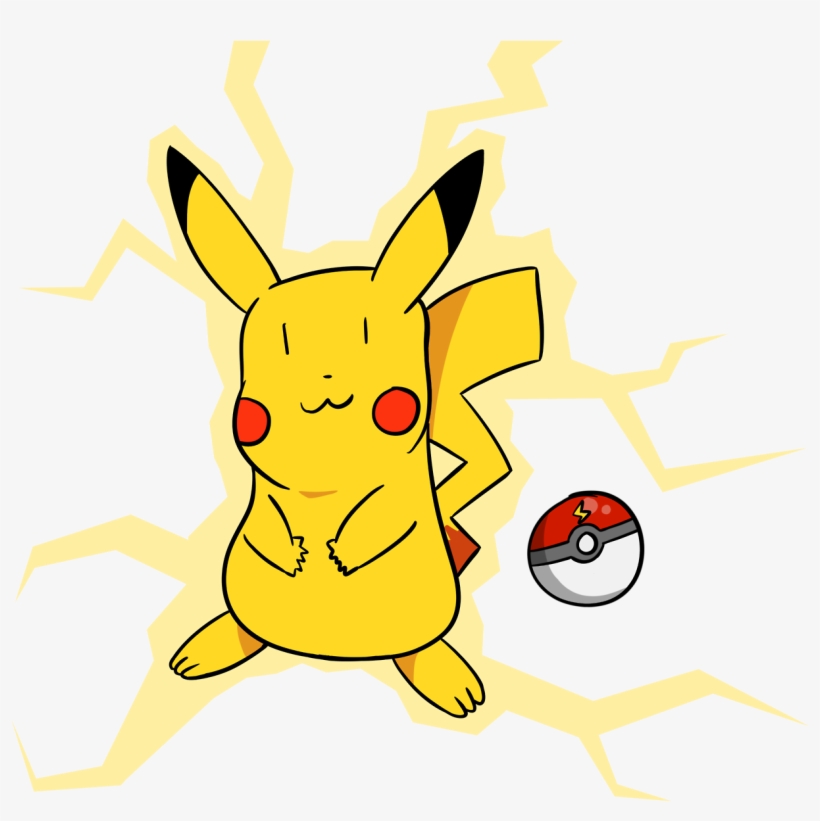 I Drew Pikachu In The Same Style As My Natu - Cartoon, transparent png download