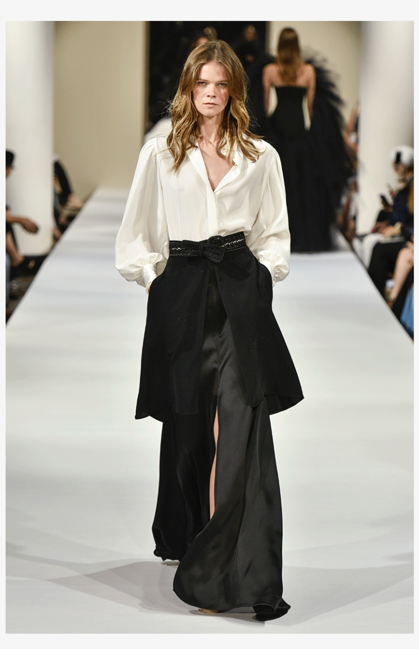 Puff Sleeved White Crepe Shirt - A-line, transparent png download