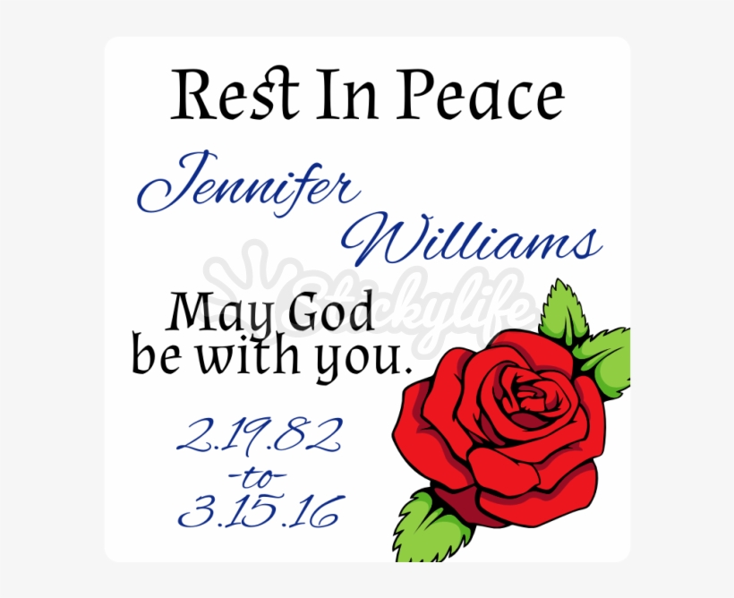 Rest In Peace Static Cling - I9life, transparent png download