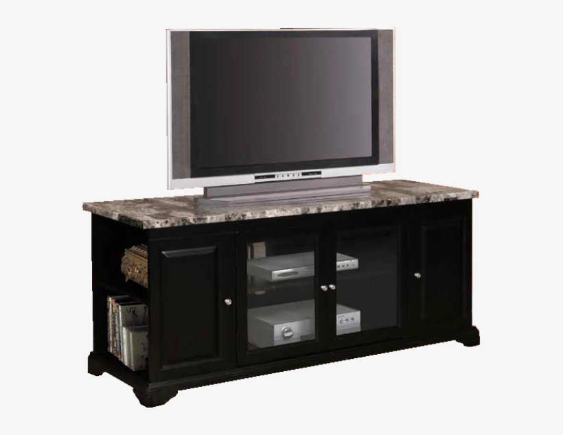 62'' Faux Marble Tv Stand By Furniture World - Television Set, transparent png download