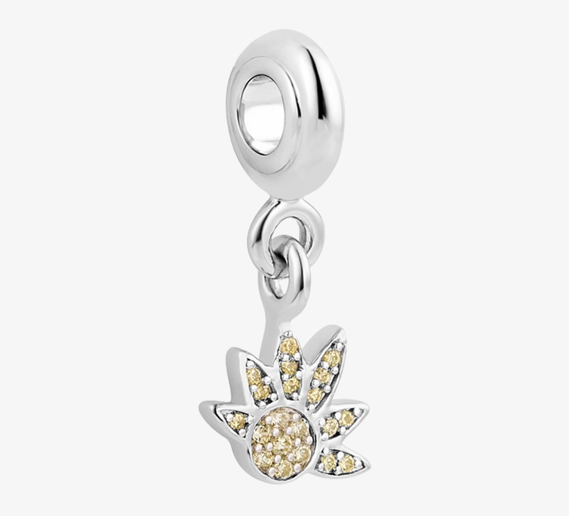 Yellow Daisy Charm - Body Jewelry, transparent png download