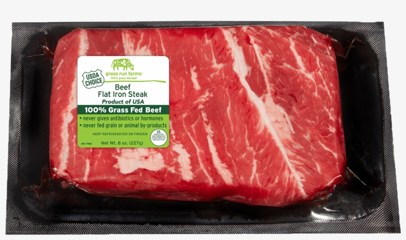 Grass Fed Flat Iron 1 Labeled - Kobe Beef, transparent png download