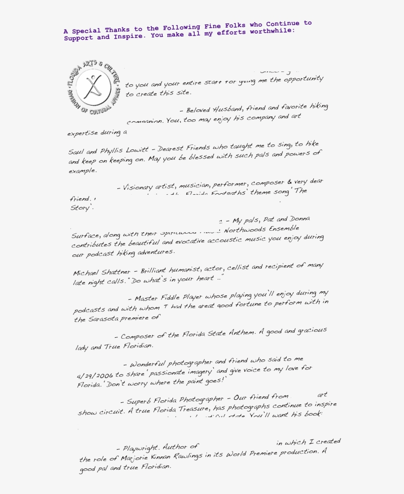 A Special Thanks To The Following Fine Folks Who Continue - Document, transparent png download