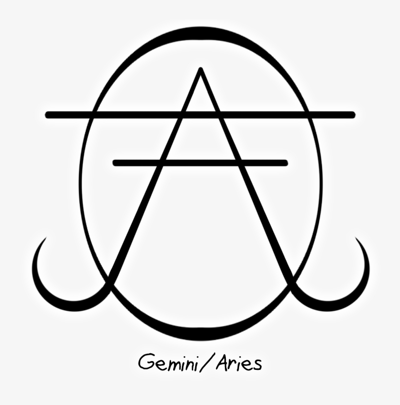 “gemini/aries” Sigil - Circle, transparent png download