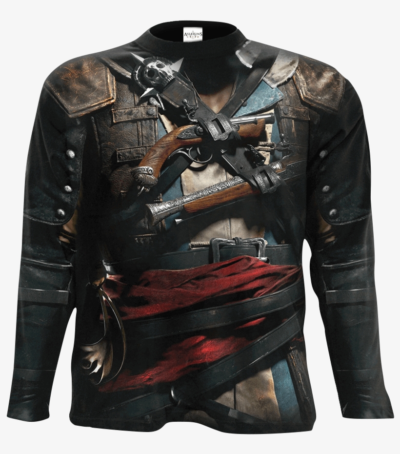 Assassins Creed Iv Black Flag Edward Uniform Long Sleeve - Assassin's Creed Black Flag Mobile, transparent png download