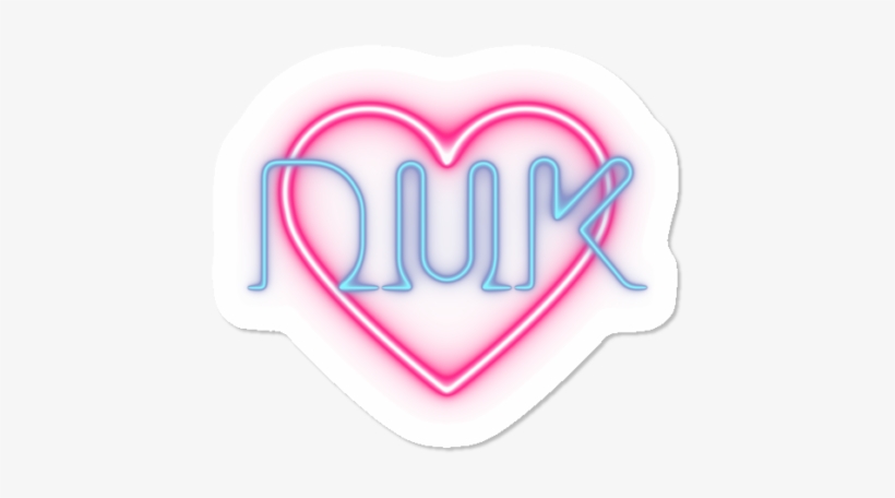 Dukaja Neon Heart Sticker - Heart, transparent png download