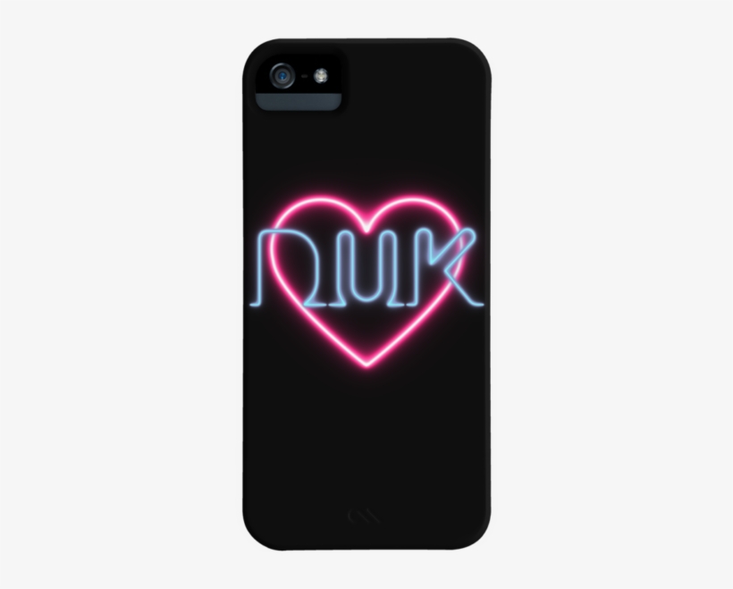 Dukaja Neon Heart Phone Case - Mobile Phone Case, transparent png download