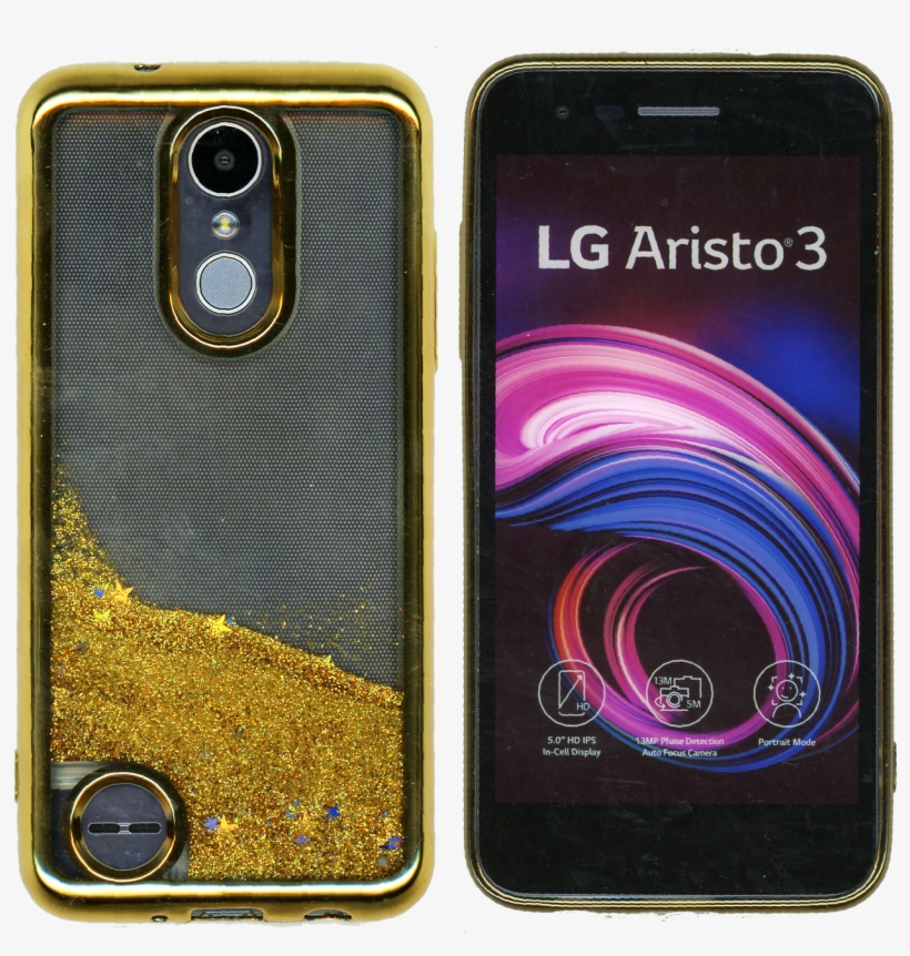 Lg Aristo 2 Mm Electroplated Water Glitter Case With - Smartphone, transparent png download