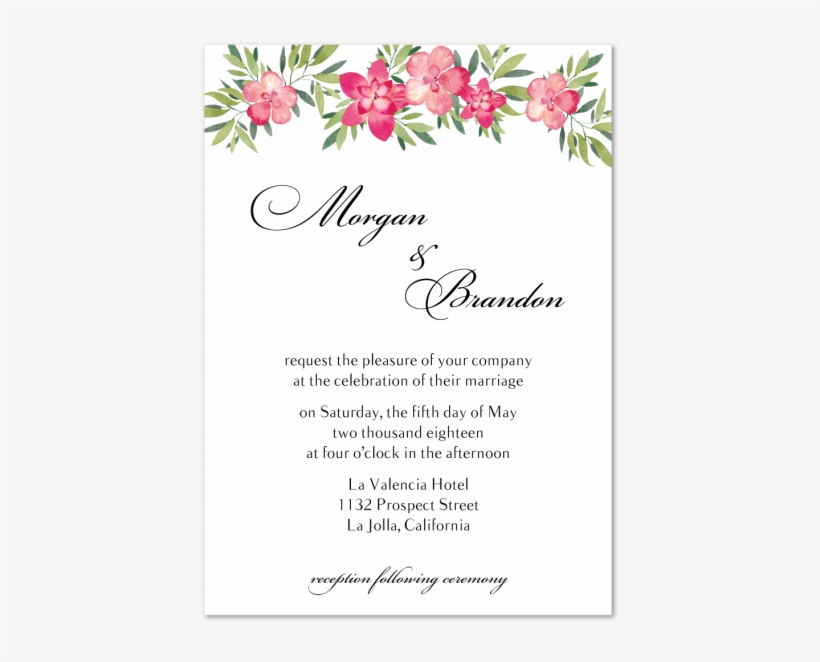 Invite Springflowers Front - Floral Design, transparent png download