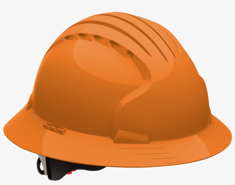 Orange Full Brim Hard Hat With Ratchet Suspension Image - Hard Hat, transparent png download